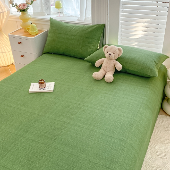 91家纺网 家纺一手货源 找家纺 米柳2025新款原棉老粗布凉席系列 尚影绿