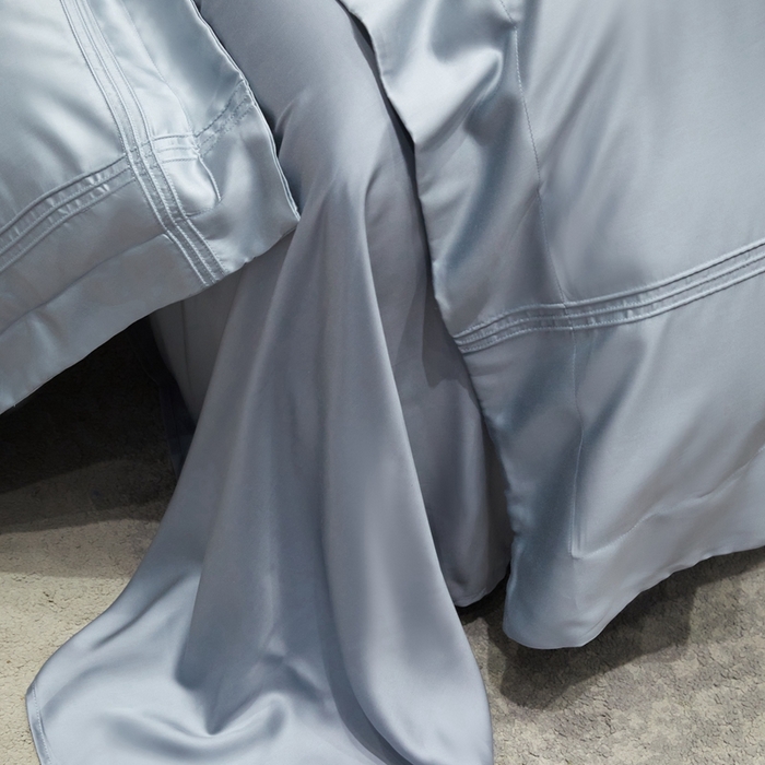 91家纺网 家纺一手货源 找家纺 金奇达2025新款茧养莱赛尔四件套-CR埋绳（标准号全网控价（折后券后）不低于258元） 摩卡蓝