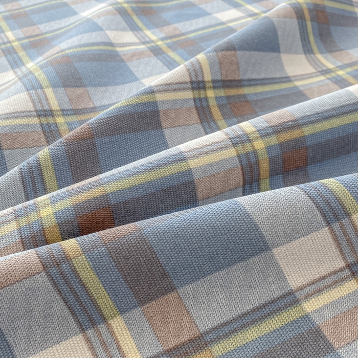 91家纺网 家纺一手货源 找家纺 米柳2025新款原棉老粗布凉席系列 蓝小格