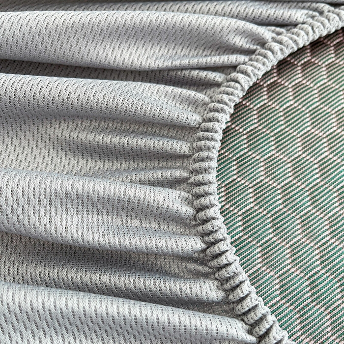 91家纺网 家纺一手货源 找家纺 卡伦2025新款凉感丝凉豆豆凉席床笠提花系列 凉豆豆-南瓜粉