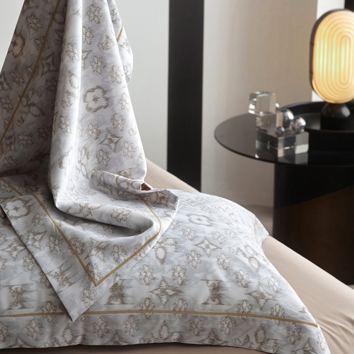 91家纺网 家纺一手货源 找家纺 金奇达2025新款【 巴赫之音】-茧养莱赛尔四件套（标准号全网控价（折后券后）不低于258元） 佩洛斯-奶咖