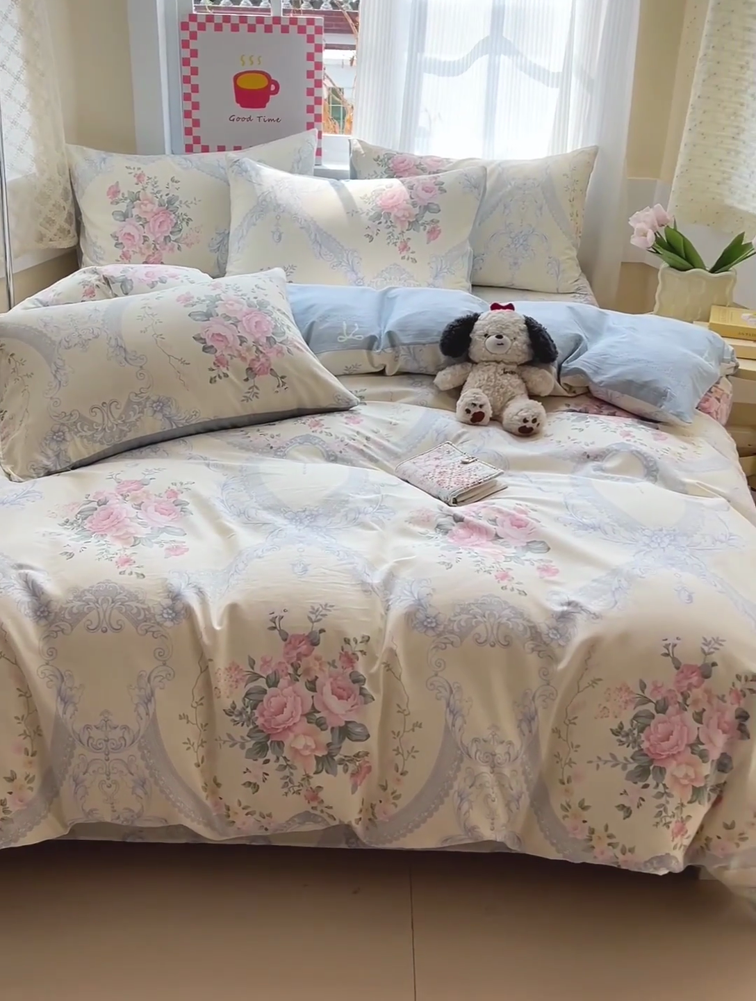 91家纺网 家纺一手货源 找家纺 棉生活家纺 2025新款ins全棉小清新系列四件套 夏日静香