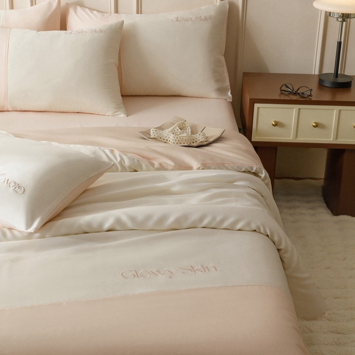 91家纺网 家纺一手货源 找家纺 金奇达2025新款【黛拉】-茧养莱赛尔四件套（标准号全网控价（折后券后）不低于228元） 黛拉-荷塘玉