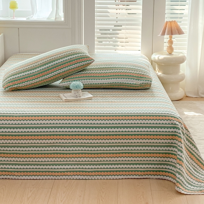 91家纺网 家纺一手货源 找家纺 米柳2025新款原棉老粗布凉席系列 雅梦静