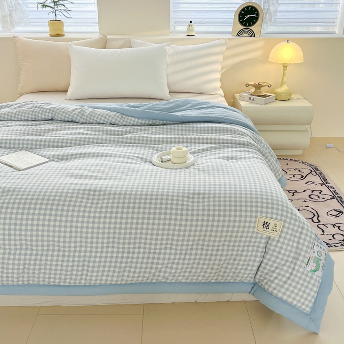 91家纺网 家纺一手货源 找家纺 （总）爱宝被业 2025新款无印风新疆棉花夏被 100%新疆棉花