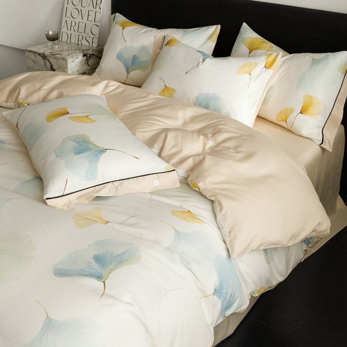 91家纺网 家纺一手货源 找家纺 金奇达2025新款【浮光半夏】-茧养莱赛尔四件套（标准号全网控价（折后券后）不低于258元） 嫣然时光