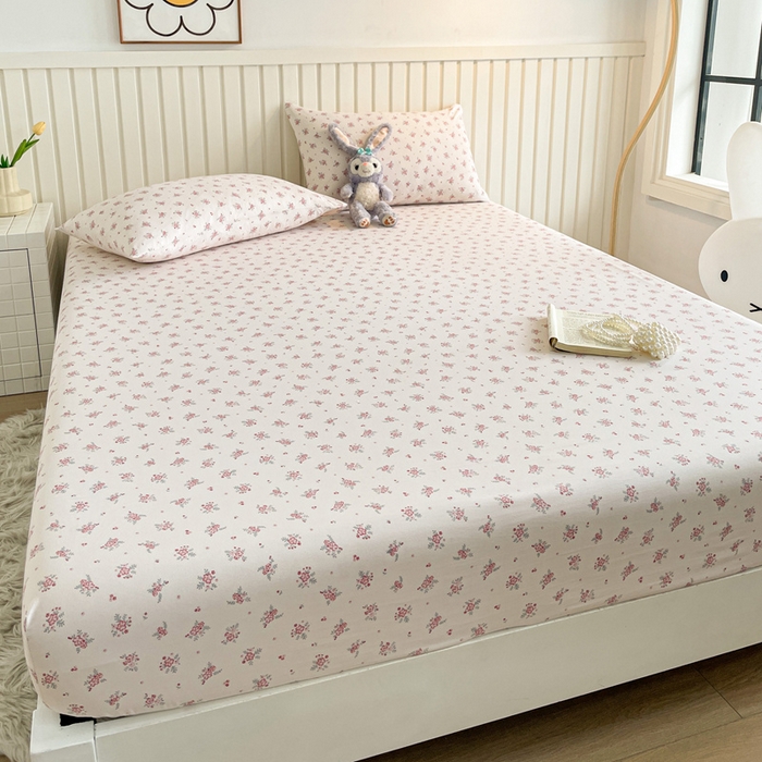 91家纺网 家纺一手货源 找家纺 （总）芯元素 2025新款针织双层纱印花床笠