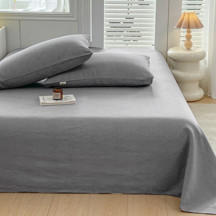 91家纺网 家纺一手货源 找家纺 米柳2025新款原棉老粗布凉席系列 梦境灰