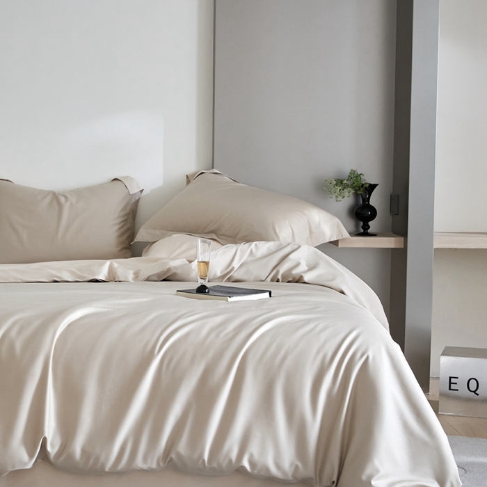 91家纺网 家纺一手货源 找家纺 金奇达2025新款【可芙】-轻氧水光天丝棉四件套（标准号全网控价（折后券后）不低于238元） 可芙-米茶