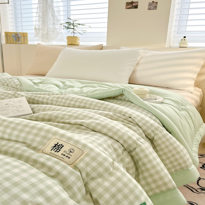 91家纺网 家纺一手货源 找家纺 爱宝被业 2025新款无印风新疆棉花夏被 100%新疆棉花 远山