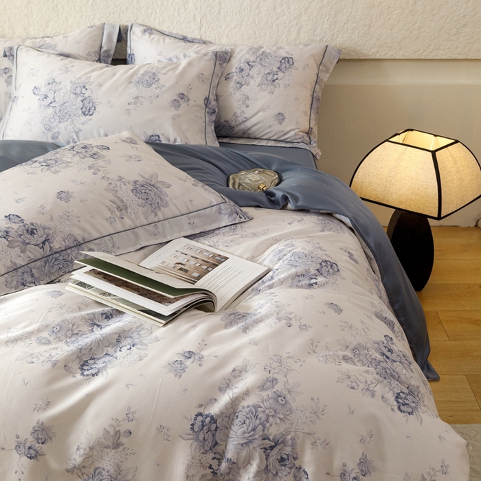 91家纺网 家纺一手货源 找家纺 金奇达2025新款【东方诗意】-轻氧水光莱赛尔（标准号全网控价（折后券后）不低于268） 蓝郁