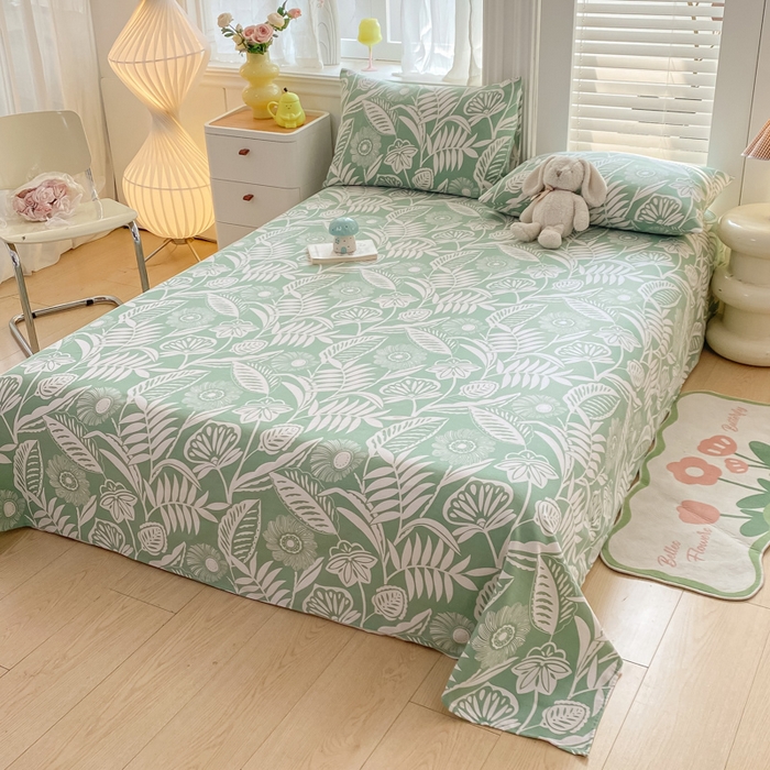 91家纺网 家纺一手货源 找家纺 米柳2025新款原棉老粗布凉席系列 花香恋