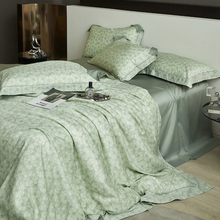 91家纺网 家纺一手货源 找家纺 （总）金奇达2025新款【 巴赫之音】-茧养莱赛尔四件套（标准号全网控价（折后券后）不低于258元）