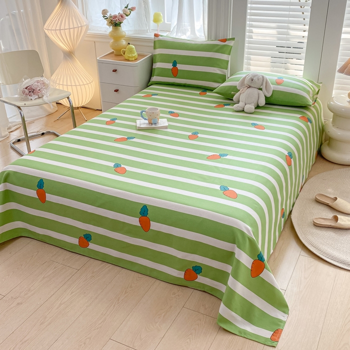 91家纺网 家纺一手货源 找家纺 米柳2025新款原棉老粗布凉席系列 条纹萝卜