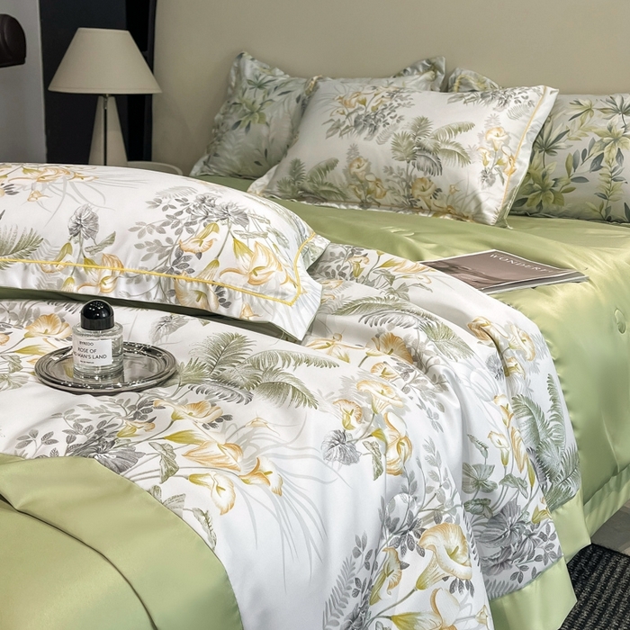 91家纺网 家纺一手货源 找家纺 （总）佳品居 2025新款直播水洗天丝夏被冰丝夏凉被空调被四件套