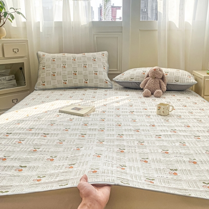 美克家居 2025新款泡泡纱软垫床护垫床褥子薄床垫 小樱桃平铺款