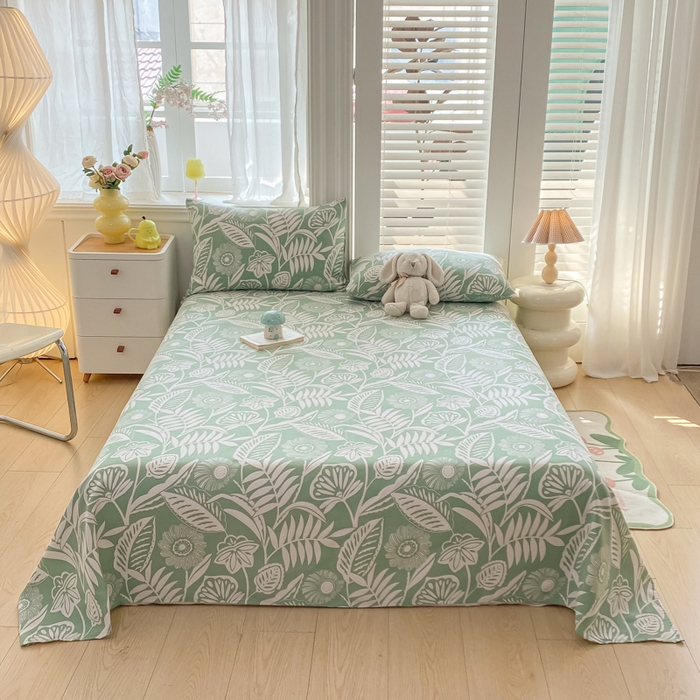 91家纺网 家纺一手货源 找家纺 米柳2025新款原棉老粗布凉席系列 花香恋