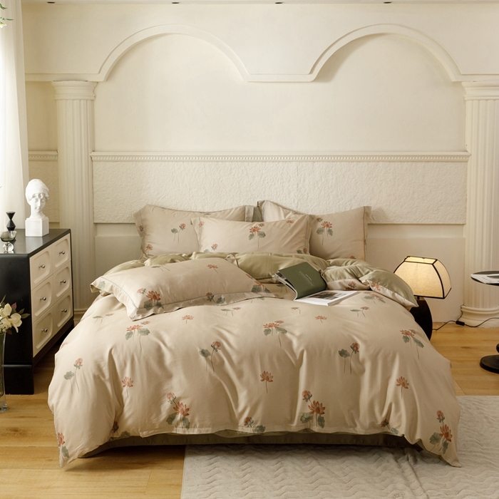 91家纺网 家纺一手货源 找家纺 金奇达2025新款【东方诗意】-轻氧水光莱赛尔（标准号全网控价（折后券后）不低于268） 暗香花