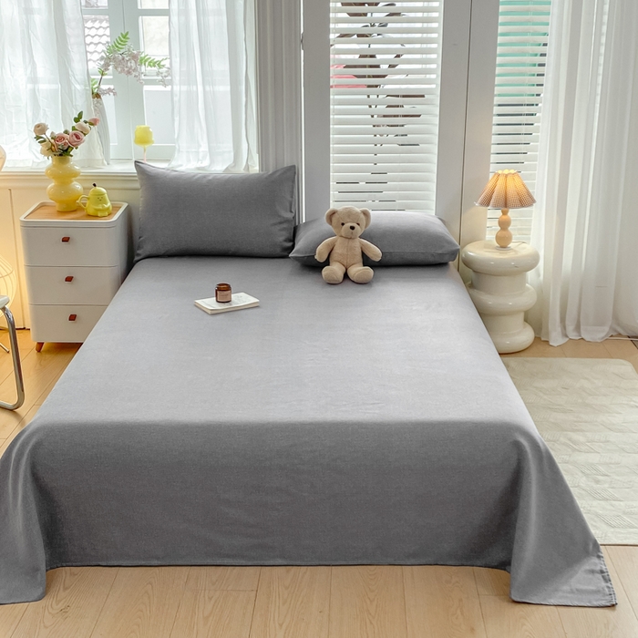 91家纺网 家纺一手货源 找家纺 米柳2025新款原棉老粗布凉席系列 梦境灰