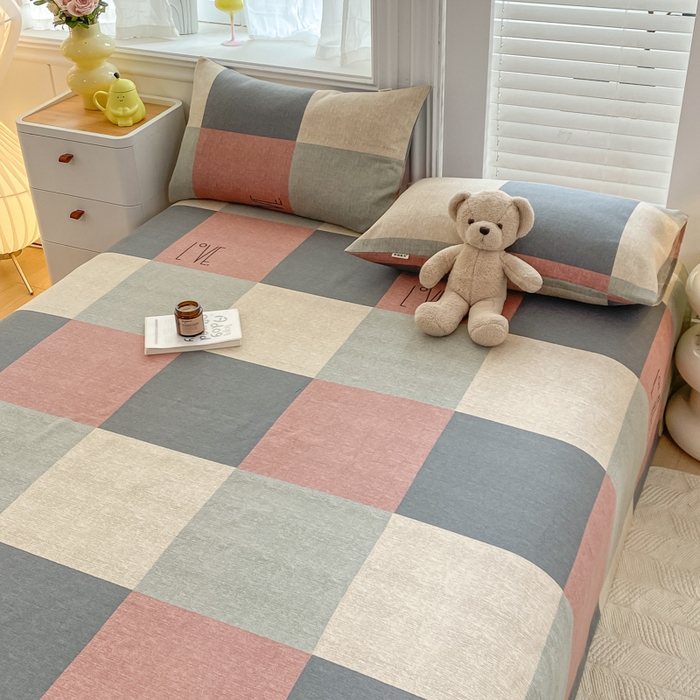 91家纺网 家纺一手货源 找家纺 米柳2025新款原棉老粗布凉席系列 色彩大格