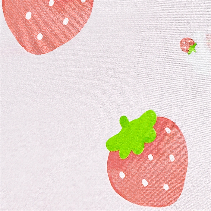 91家纺网 家纺一手货源 找家纺 雯豆家纺 2025夏季新品冰藤印花床笠三件套加厚冰丝软藤席小清新印花床罩单件 冰藤席-床笠款-草莓兔