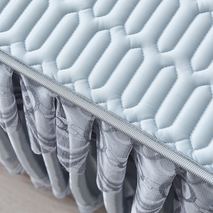 91家纺网 家纺一手货源 找家纺 诺梵 2025新款可拆卸乳胶凉席三件套床裙款 可拆蓝灰