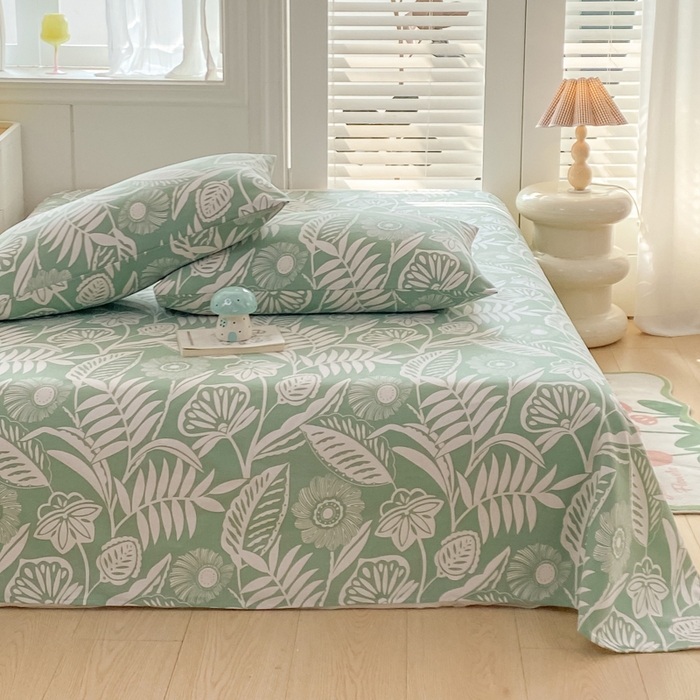 91家纺网 家纺一手货源 找家纺 米柳2025新款原棉老粗布凉席系列 花香恋