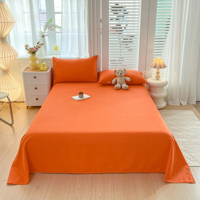 91家纺网 家纺一手货源 找家纺 米柳2025新款原棉老粗布凉席系列 奈斯橘