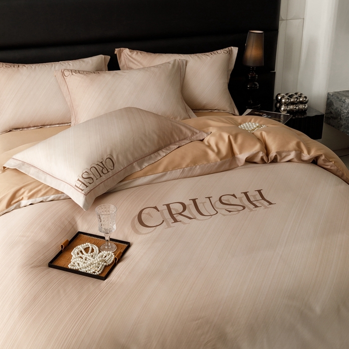 91家纺网 家纺一手货源 找家纺 金奇达2025新款【露娜】-轻氧水光天丝棉四件套（标准号全网控价（折后券后）不低于298元） 露娜-咖茶色