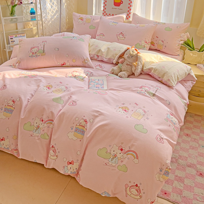 91家纺网 家纺一手货源 找家纺 （总）棉生活家纺 2025新款ins全棉小清新系列四件套