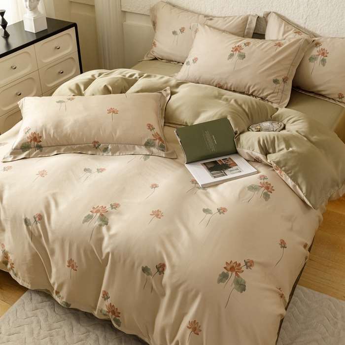 91家纺网 家纺一手货源 找家纺 金奇达2025新款【东方诗意】-轻氧水光莱赛尔（标准号全网控价（折后券后）不低于268） 暗香花