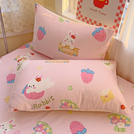 91家纺网 家纺一手货源 找家纺 （总）棉生活家纺 2025新款ins全棉小清新系列单品枕套