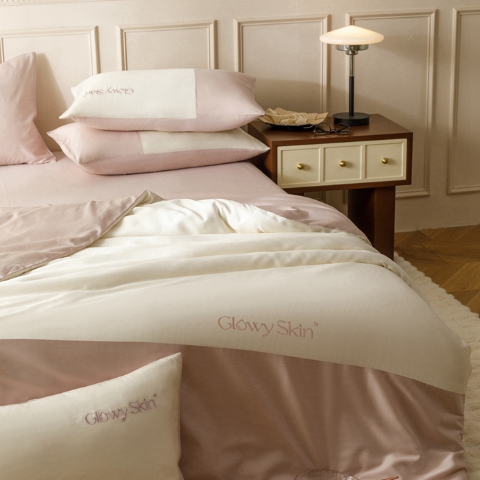 91家纺网 家纺一手货源 找家纺 金奇达2025新款【黛拉】-茧养莱赛尔四件套（标准号全网控价（折后券后）不低于228元） 黛拉-香草粉