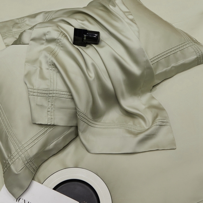 91家纺网 家纺一手货源 找家纺 金奇达2025新款茧养莱赛尔四件套-CR埋绳（标准号全网控价（折后券后）不低于258元） 天青色