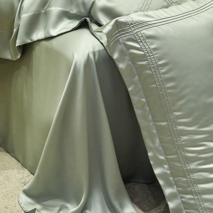 91家纺网 家纺一手货源 找家纺 金奇达2025新款茧养莱赛尔四件套-CR埋绳（标准号全网控价（折后券后）不低于258元） 云溪绿