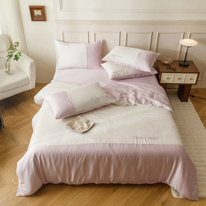 91家纺网 家纺一手货源 找家纺 金奇达2025新款【黛拉】-茧养莱赛尔四件套（标准号全网控价（折后券后）不低于228元） 黛拉-紫语