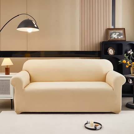 共鸣沙发套 新款牛奶丝覆膜防水纯色系列沙发套 米白色