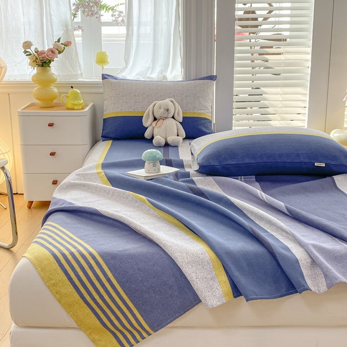 91家纺网 家纺一手货源 找家纺 米柳2025新款原棉老粗布凉席系列 极简风尚