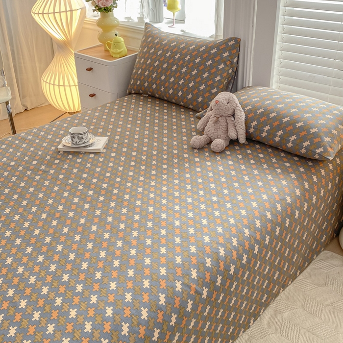 91家纺网 家纺一手货源 找家纺 米柳2025新款原棉老粗布凉席系列 摩尔