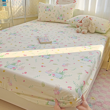 91家纺网 家纺一手货源 找家纺 （总）棉生活家纺 2025新款ins全棉小清新系列单品床笠