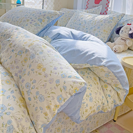 91家纺网 家纺一手货源 找家纺 （总）棉生活家纺 2025新款ins全棉小清新系列四件套