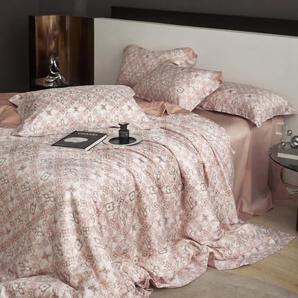 91家纺网 家纺一手货源 找家纺 （总）金奇达2025新款【 巴赫之音】-茧养莱赛尔四件套（标准号全网控价（折后券后）不低于258元）