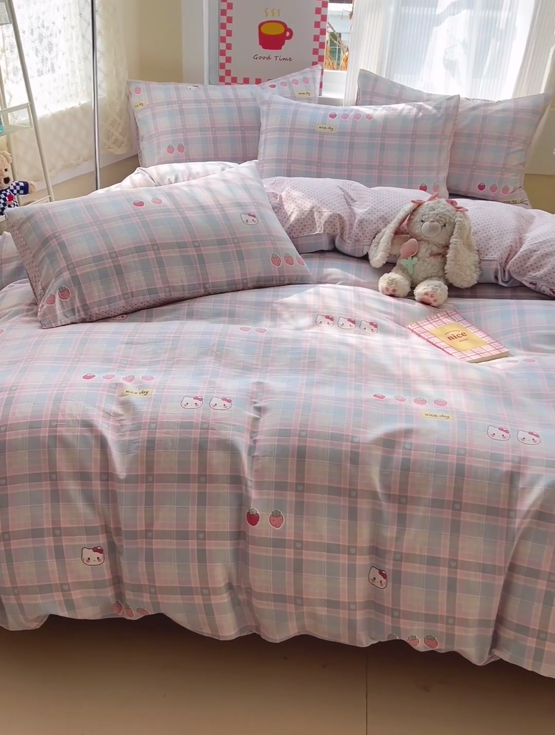 91家纺网 家纺一手货源 找家纺 棉生活家纺 2025新款ins全棉小清新系列四件套 甜果季