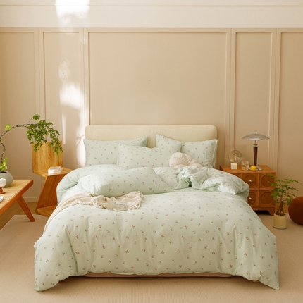 瑞米家居 2024新款亲肤舒适A类双层纱四件套 甜蜜樱桃