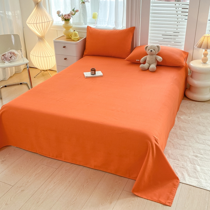 91家纺网 家纺一手货源 找家纺 米柳2025新款原棉老粗布凉席系列 奈斯橘