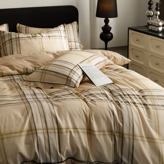 91家纺网 家纺一手货源 找家纺 金奇达2025新款【浮光半夏】-茧养莱赛尔四件套（标准号全网控价（折后券后）不低于258元） 伦纳德