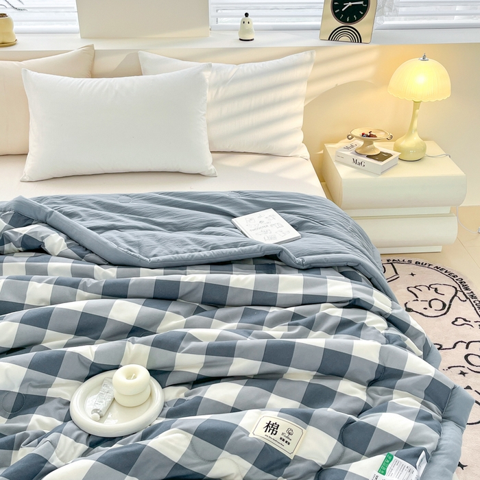 91家纺网 家纺一手货源 找家纺 爱宝被业 2025新款无印风新疆棉花夏被 100%新疆棉花 云舒