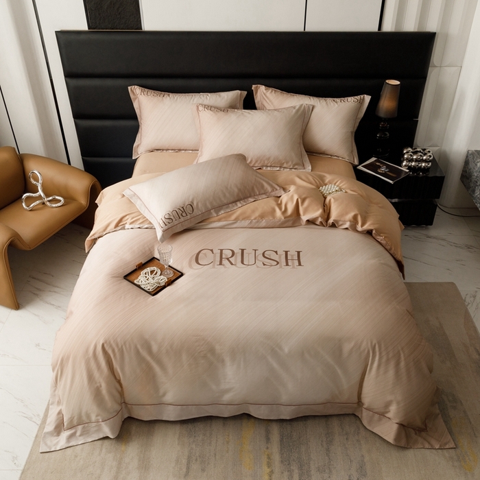 91家纺网 家纺一手货源 找家纺 金奇达2025新款【露娜】-轻氧水光天丝棉四件套（标准号全网控价（折后券后）不低于298元） 露娜-咖茶色