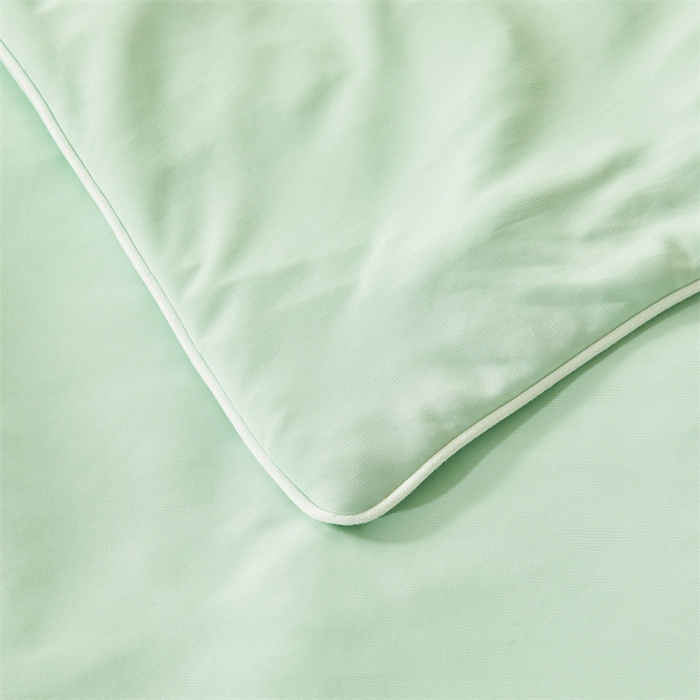 91家纺网 家纺一手货源 找家纺 雯豆家纺 2025夏季新品100%锦纶纯色凉感夏被空调被7A抗菌薄被子可机洗被芯 小冰皮锦纶夏被-水雾绿