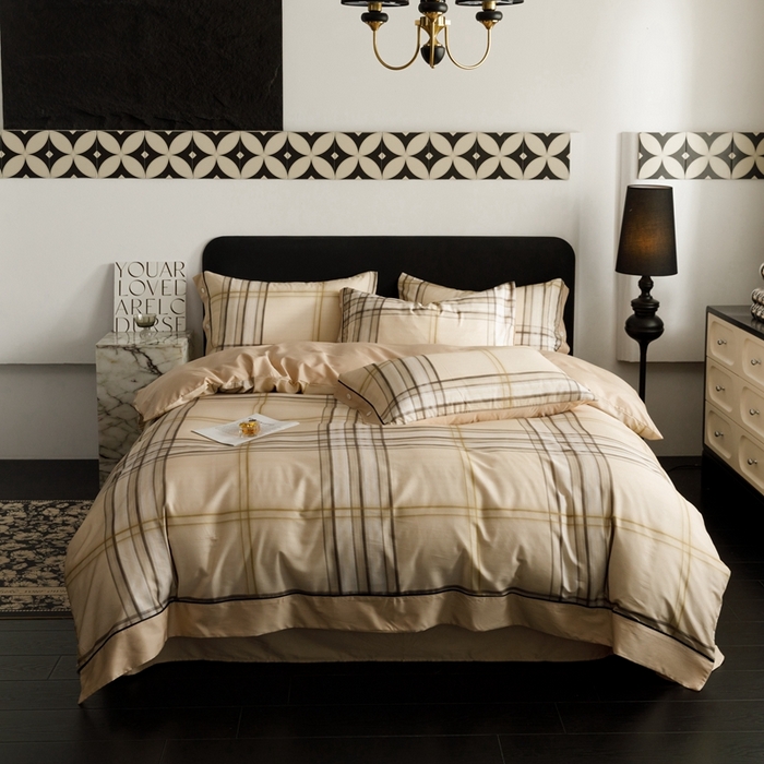 91家纺网 家纺一手货源 找家纺 金奇达2025新款【浮光半夏】-茧养莱赛尔四件套（标准号全网控价（折后券后）不低于258元） 伦纳德